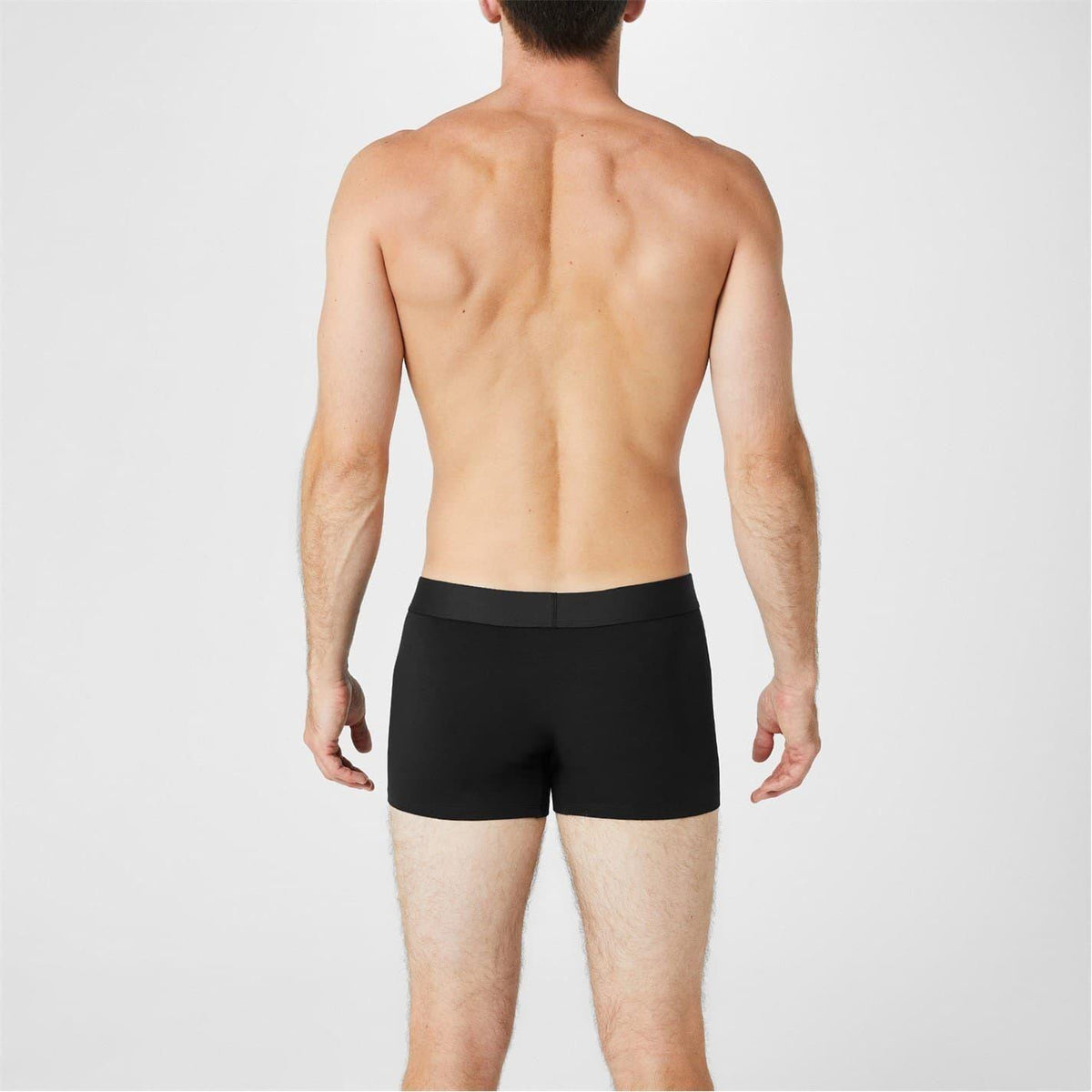 Black-Grey Stripe - Pack Shot - Firetrap Mens Logo Boxer Shorts (Pack of 2)