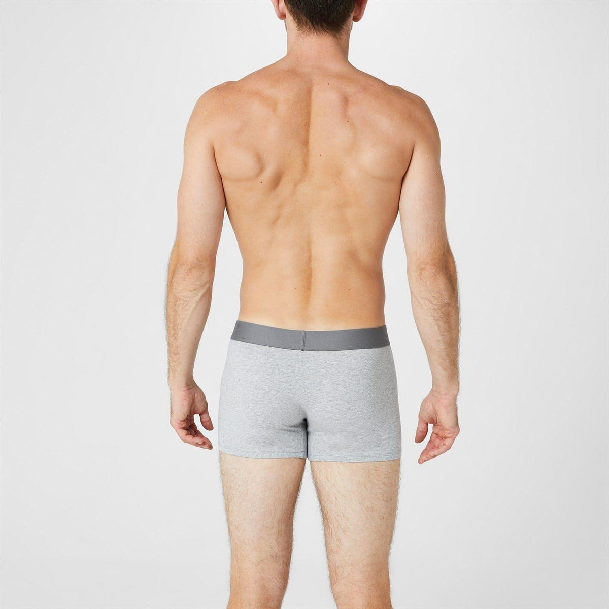 Grey-Grey Marl - Side - Firetrap Mens Logo Boxer Shorts (Pack of 2)