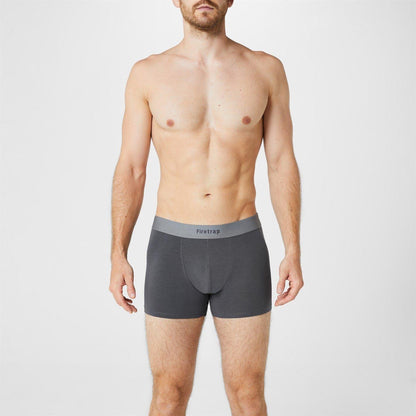 Grey-Grey Marl - Lifestyle - Firetrap Mens Logo Boxer Shorts (Pack of 2)