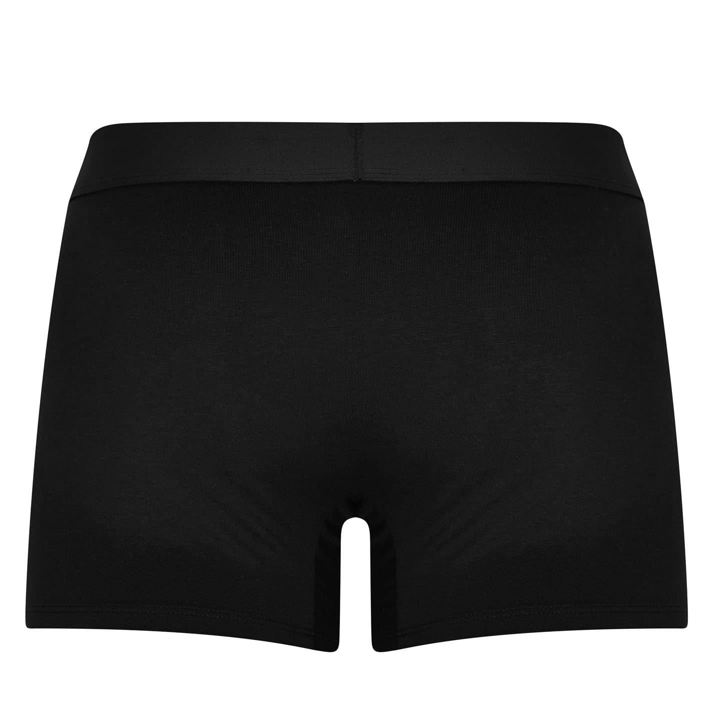 Black - Side - Firetrap Mens Logo Boxer Shorts (Pack of 2)