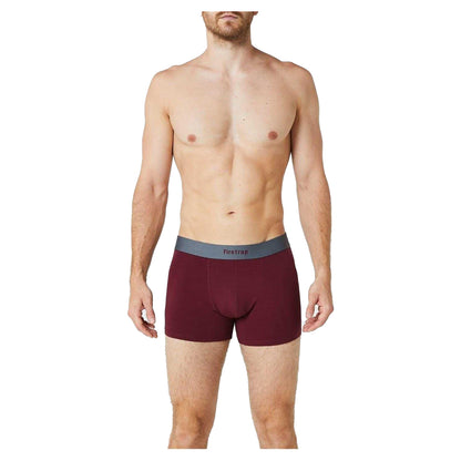 Grey-Wine - Back - Firetrap Mens Logo Boxer Shorts (Pack of 2)