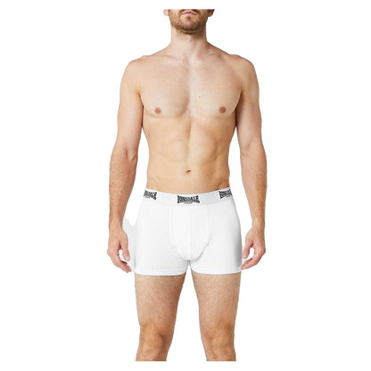 White - Back - Lonsdale Mens Boxer Shorts (Pack of 2)