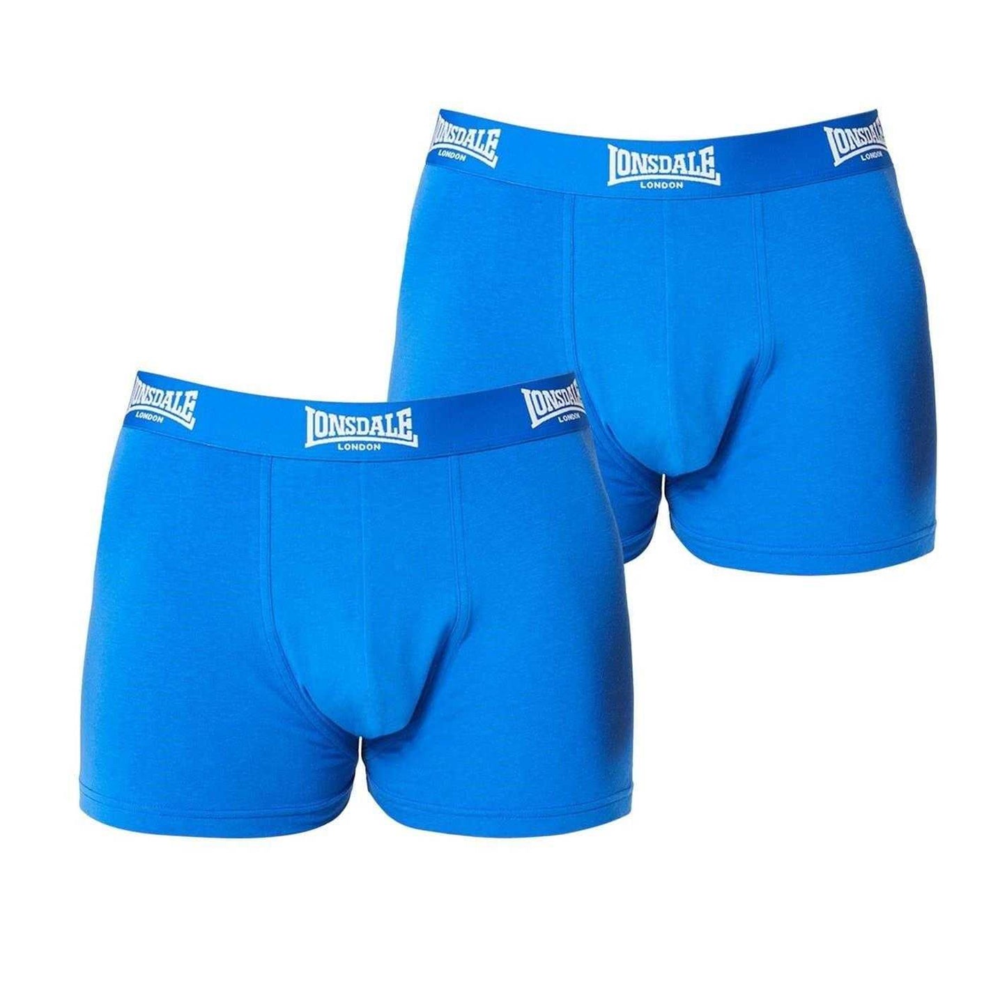 Blue - Front - Lonsdale Mens Boxer Shorts (Pack of 2)