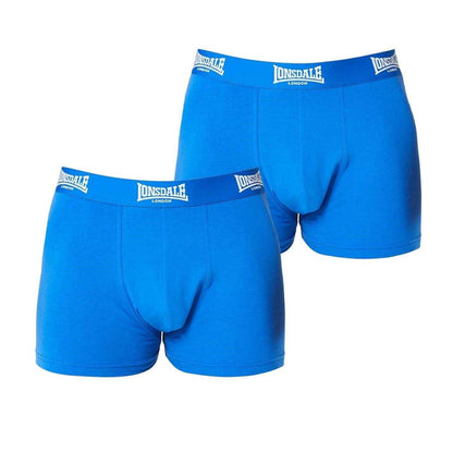 Blue - Front - Lonsdale Mens Boxer Shorts (Pack of 2)