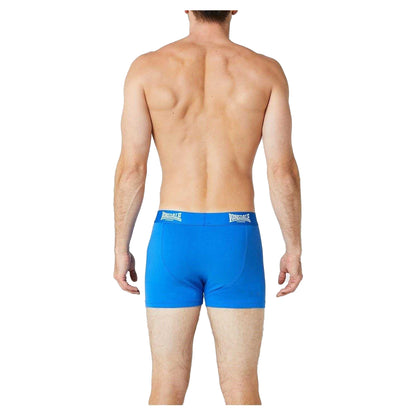 Blue - Side - Lonsdale Mens Boxer Shorts (Pack of 2)