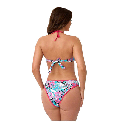 Multicoloured - Back - Be You Womens-Ladies Floral Halter Neck Bikini Top