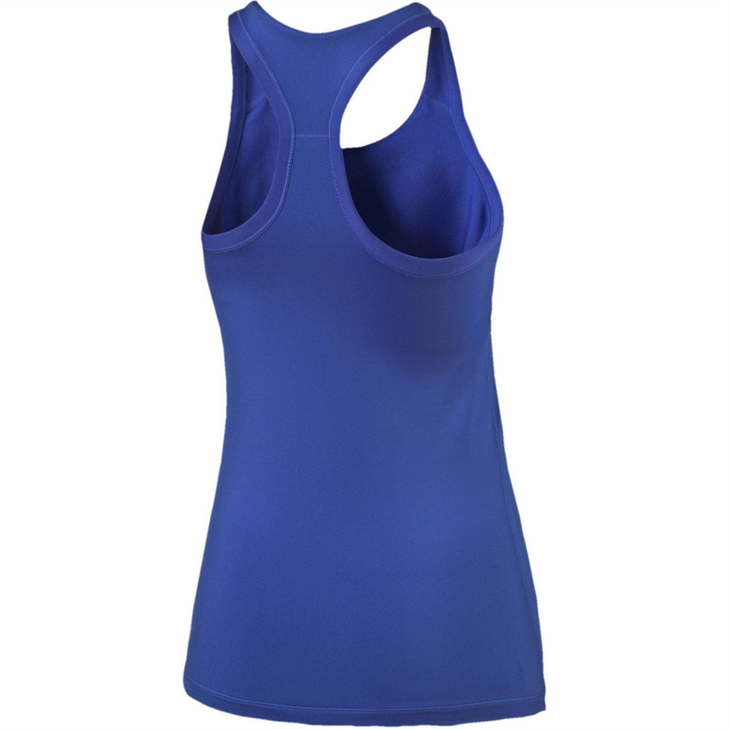 Blue - Back - Puma Womens-Ladies Essential Performance Racerback Gym Tank Top