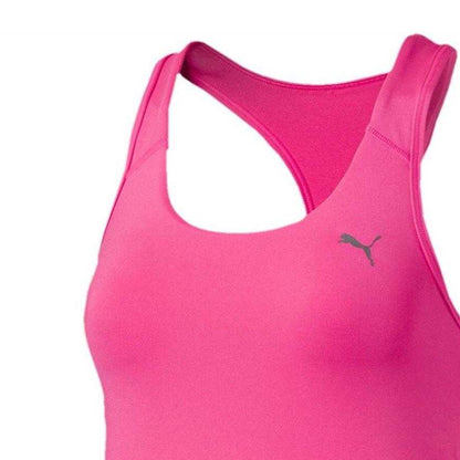 Pink - Side - Puma Womens-Ladies Essential Performance Racerback Gym Tank Top