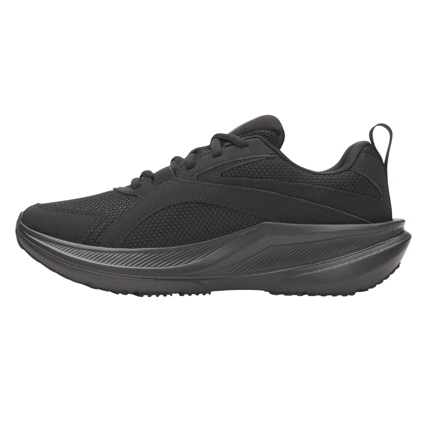 Black - Side - Under Armour Childrens-Kids Assert 11 Trainers