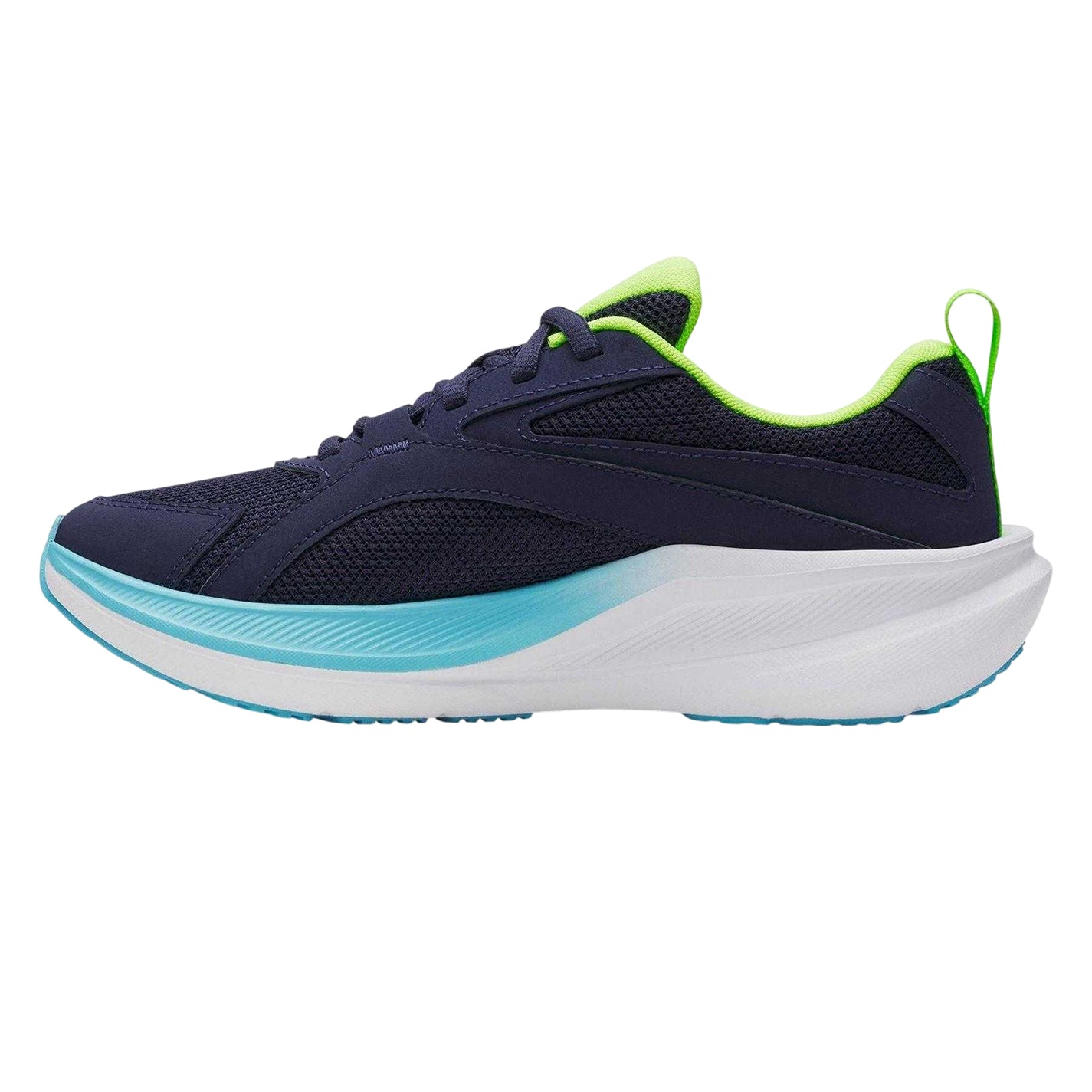 Blue-Green - Side - Under Armour Childrens-Kids Assert 11 Trainers