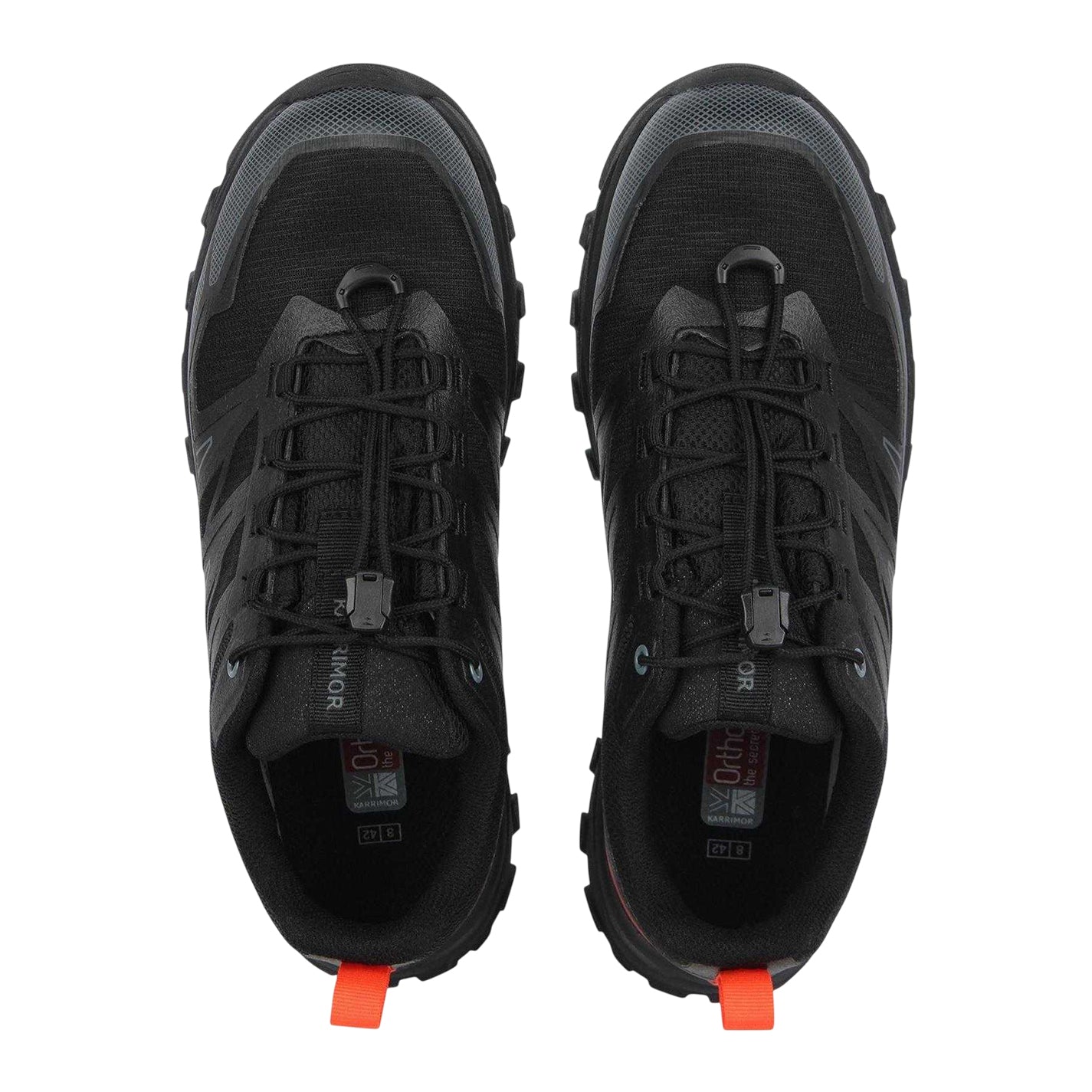 Black - Side - Karrimor Mens Waterproof Mesh Hiking Shoes