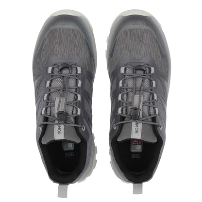 Grey - Side - Karrimor Mens Waterproof Mesh Hiking Shoes