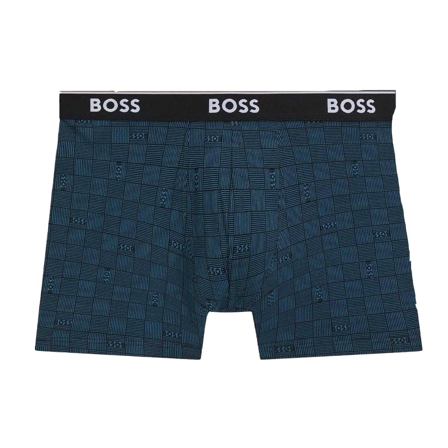 Blue-Black - Back - Boss Mens Boxer Shorts (Pack of 3)