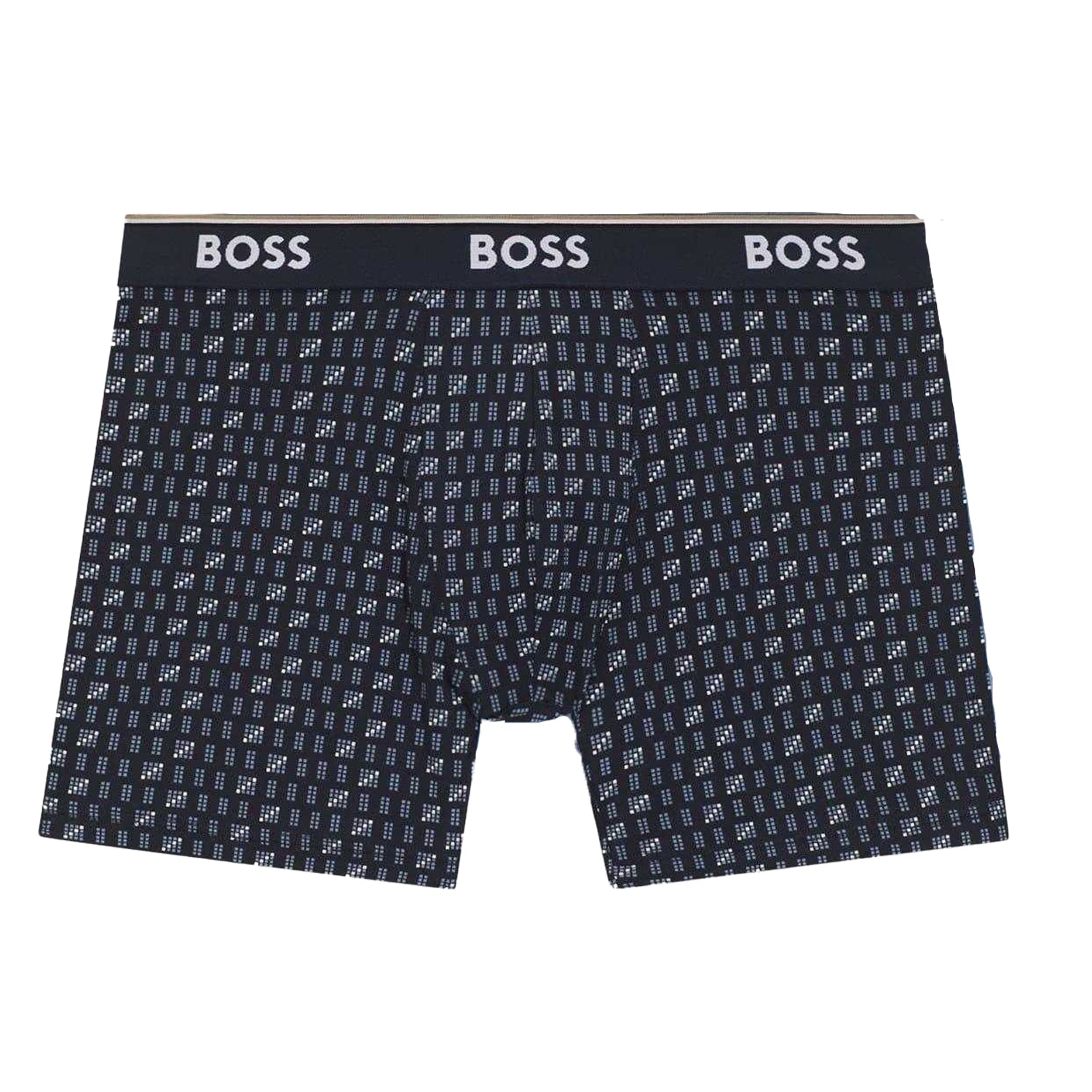 Blue-Navy - Back - Boss Mens Boxer Shorts (Pack of 3)
