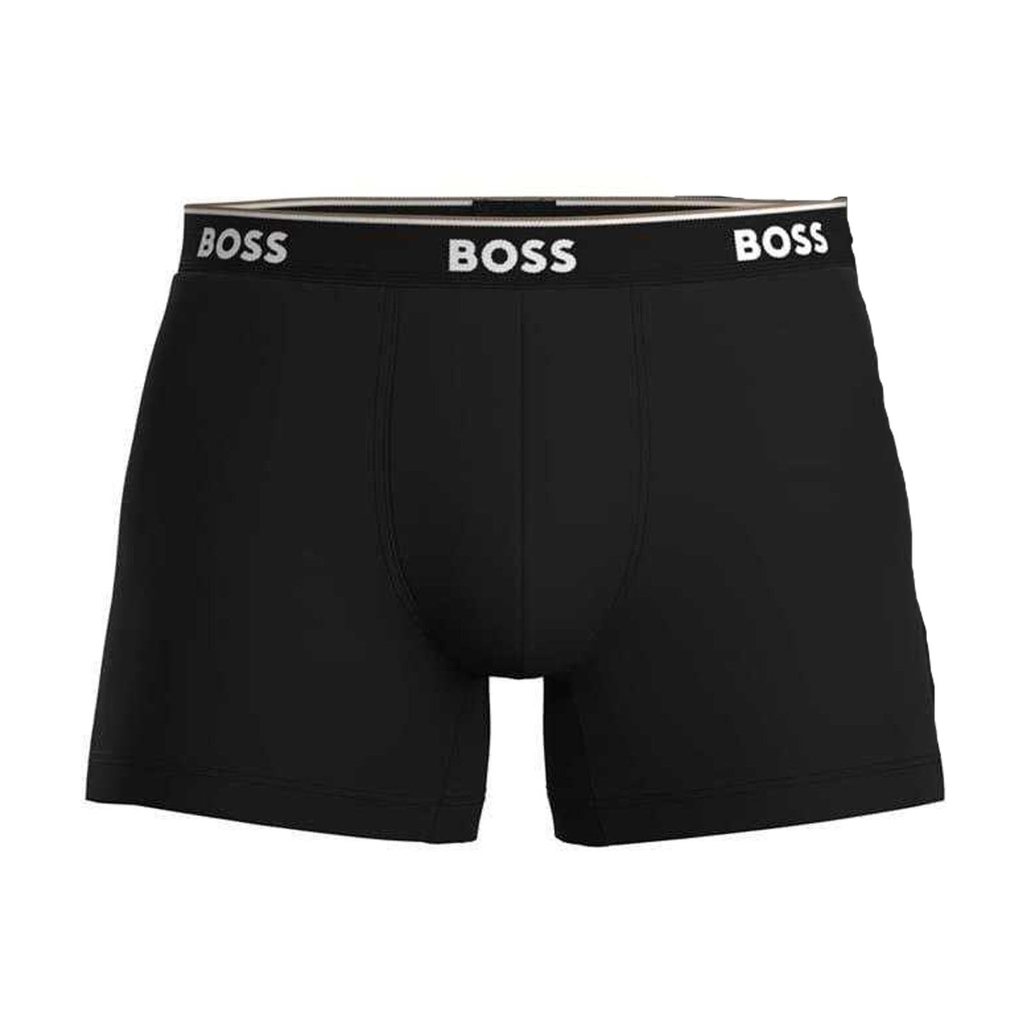 Grey-Black-Blue - Back - Boss Mens Boxer Shorts (Pack of 3)