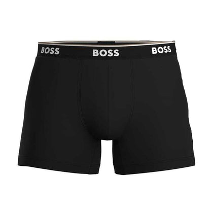 Grey-Black-Blue - Back - Boss Mens Boxer Shorts (Pack of 3)