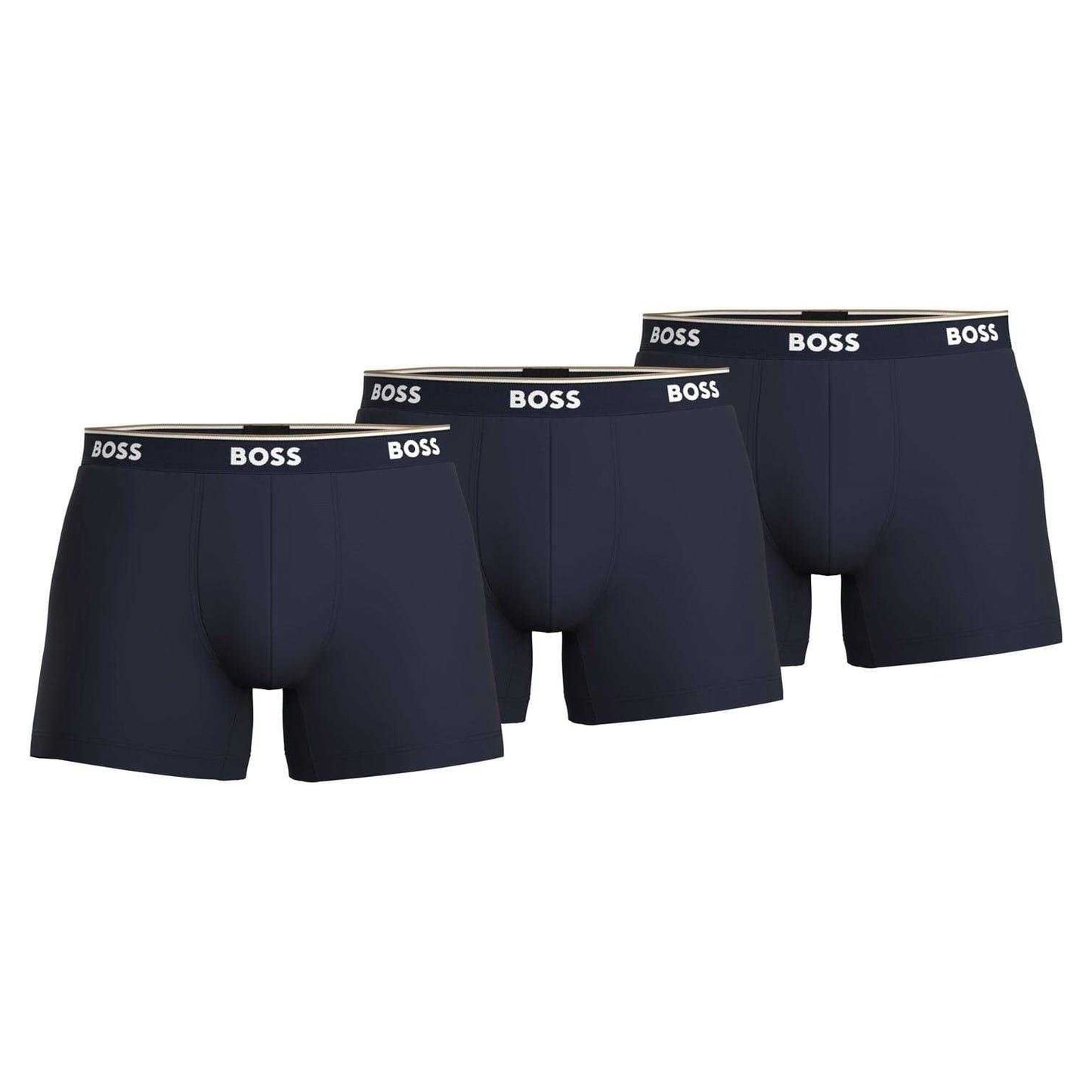 Navy - Front - Boss Mens Boxer Shorts (Pack of 3)