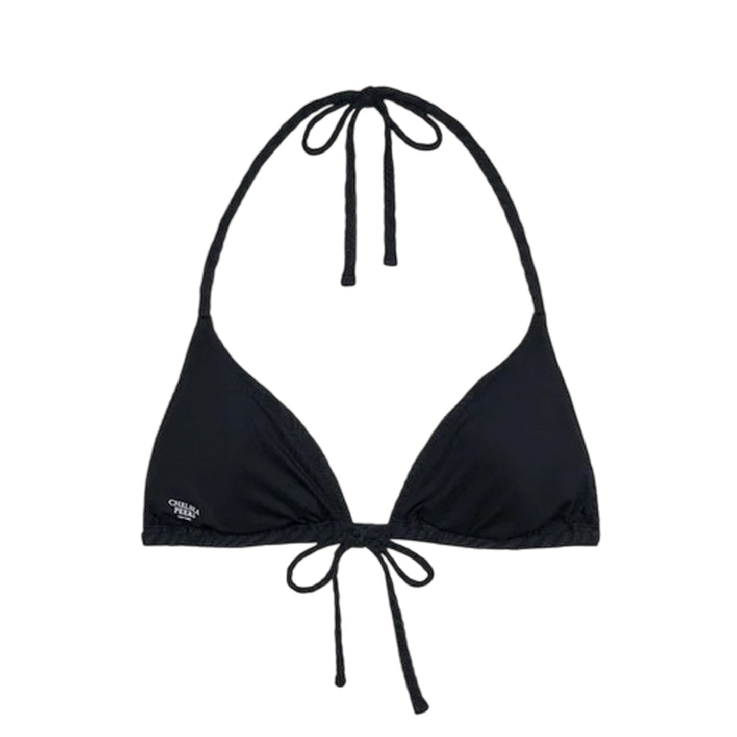 Black - Back - Chelsea Peers Womens-Ladies Twist Triangle Shell Bikini Top