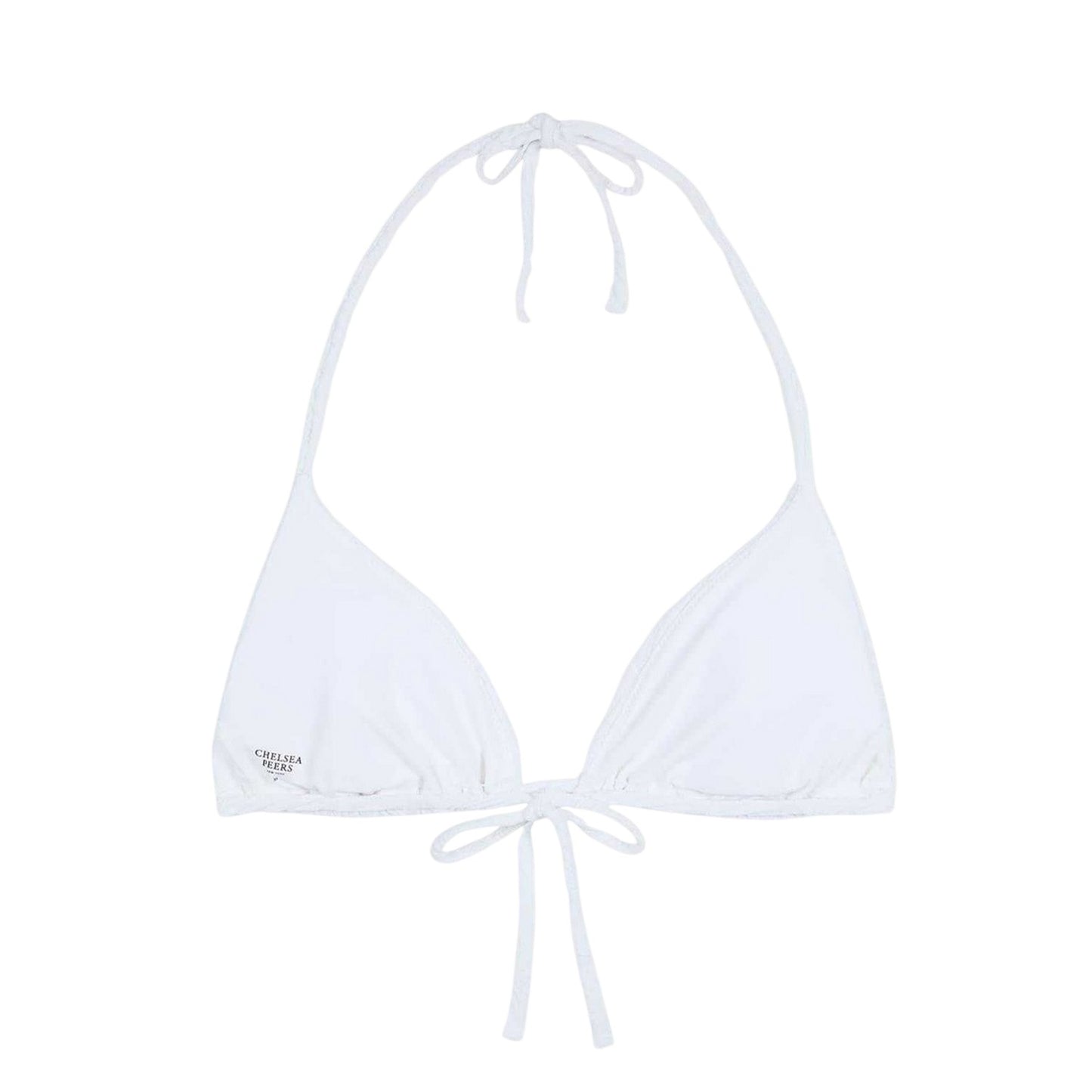White - Back - Chelsea Peers Womens-Ladies Twist Triangle Shell Bikini Top