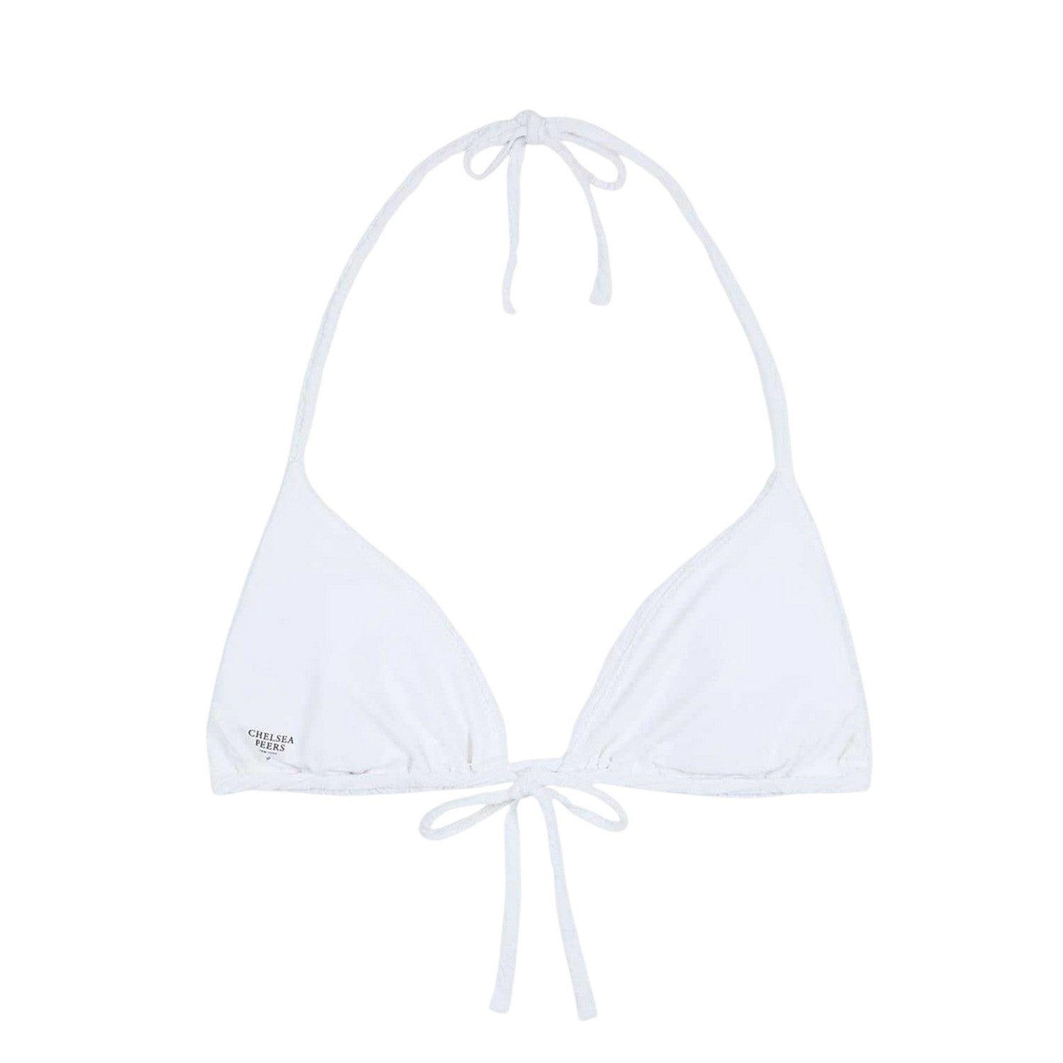White - Back - Chelsea Peers Womens-Ladies Twist Triangle Shell Bikini Top