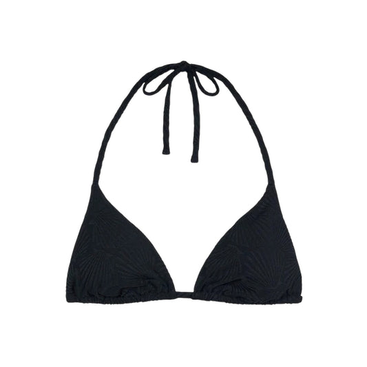 Black - Front - Chelsea Peers Womens-Ladies Twist Triangle Shell Bikini Top