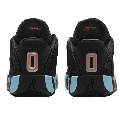 Black-Blue - Back - Nike Childrens-Kids Air Jordan Tatum 4 Logo Basketball Shoes
