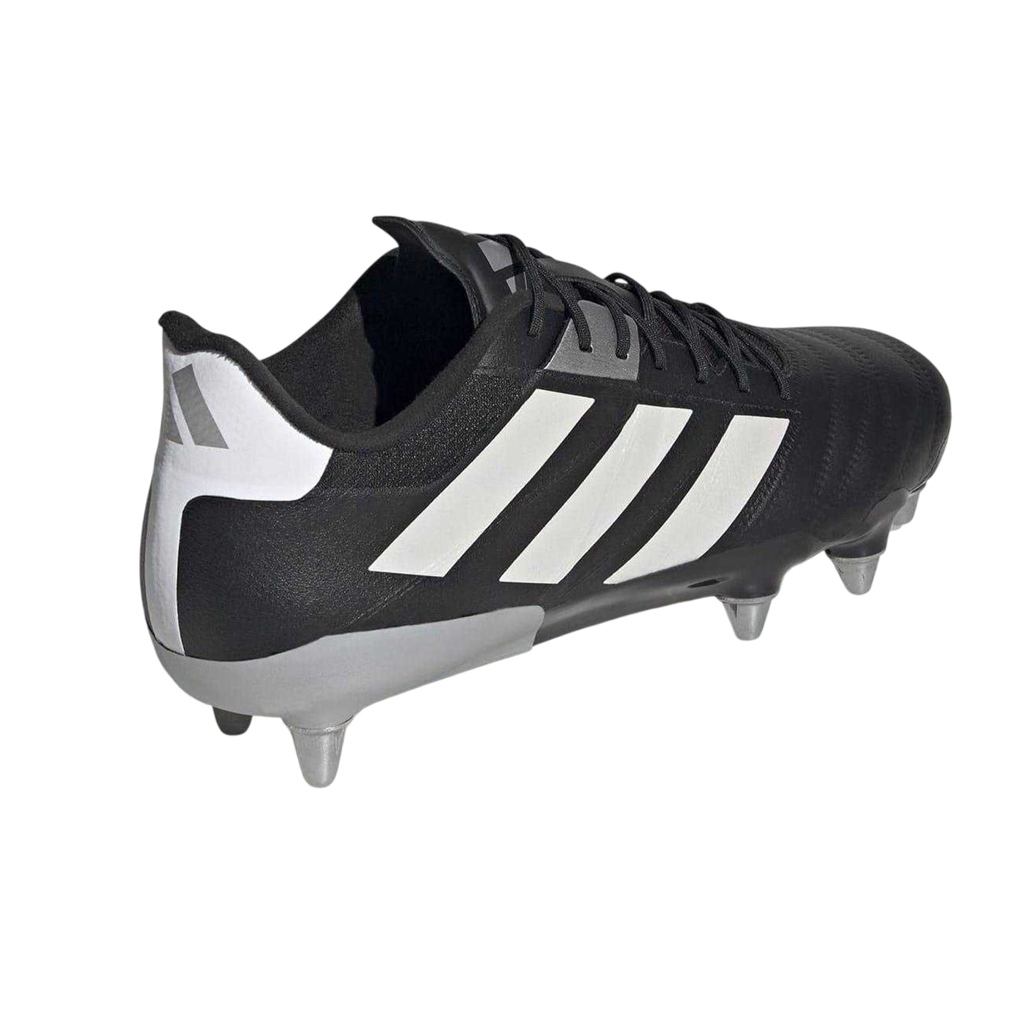 Black-Silver - Back - Adidas Mens Kakari Elite Reinforced Toe Soft Ground Rugby Boots