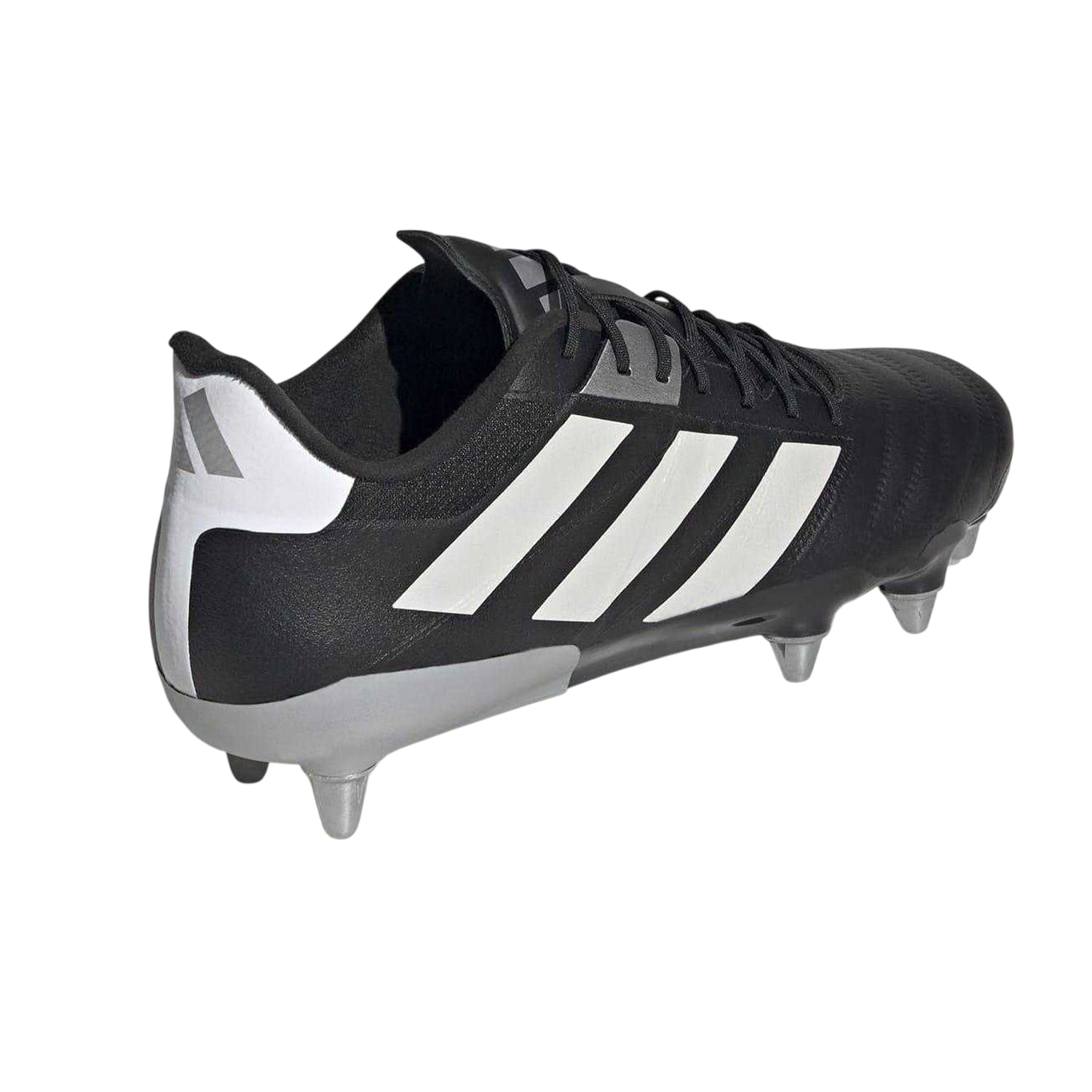 Black-Silver - Back - Adidas Mens Kakari Elite Reinforced Toe Soft Ground Rugby Boots