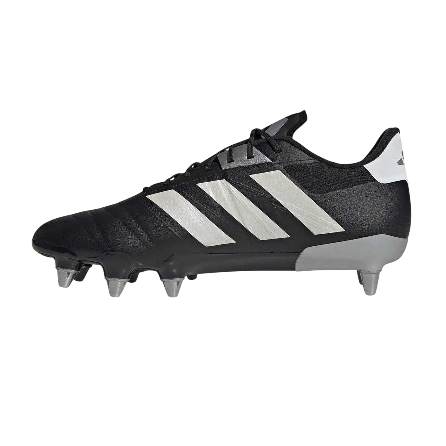 Black-Silver - Side - Adidas Mens Kakari Elite Reinforced Toe Soft Ground Rugby Boots