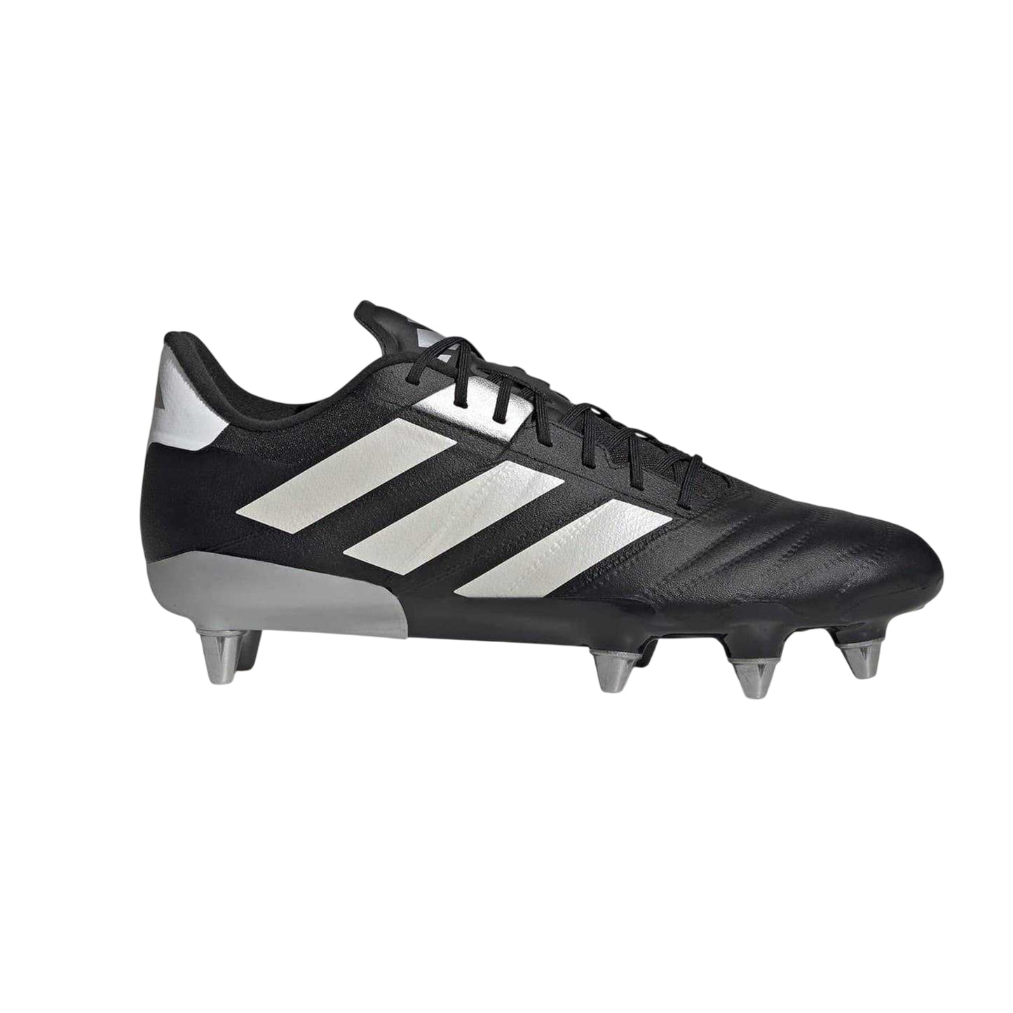Black-Silver - Front - Adidas Mens Kakari Elite Reinforced Toe Soft Ground Rugby Boots