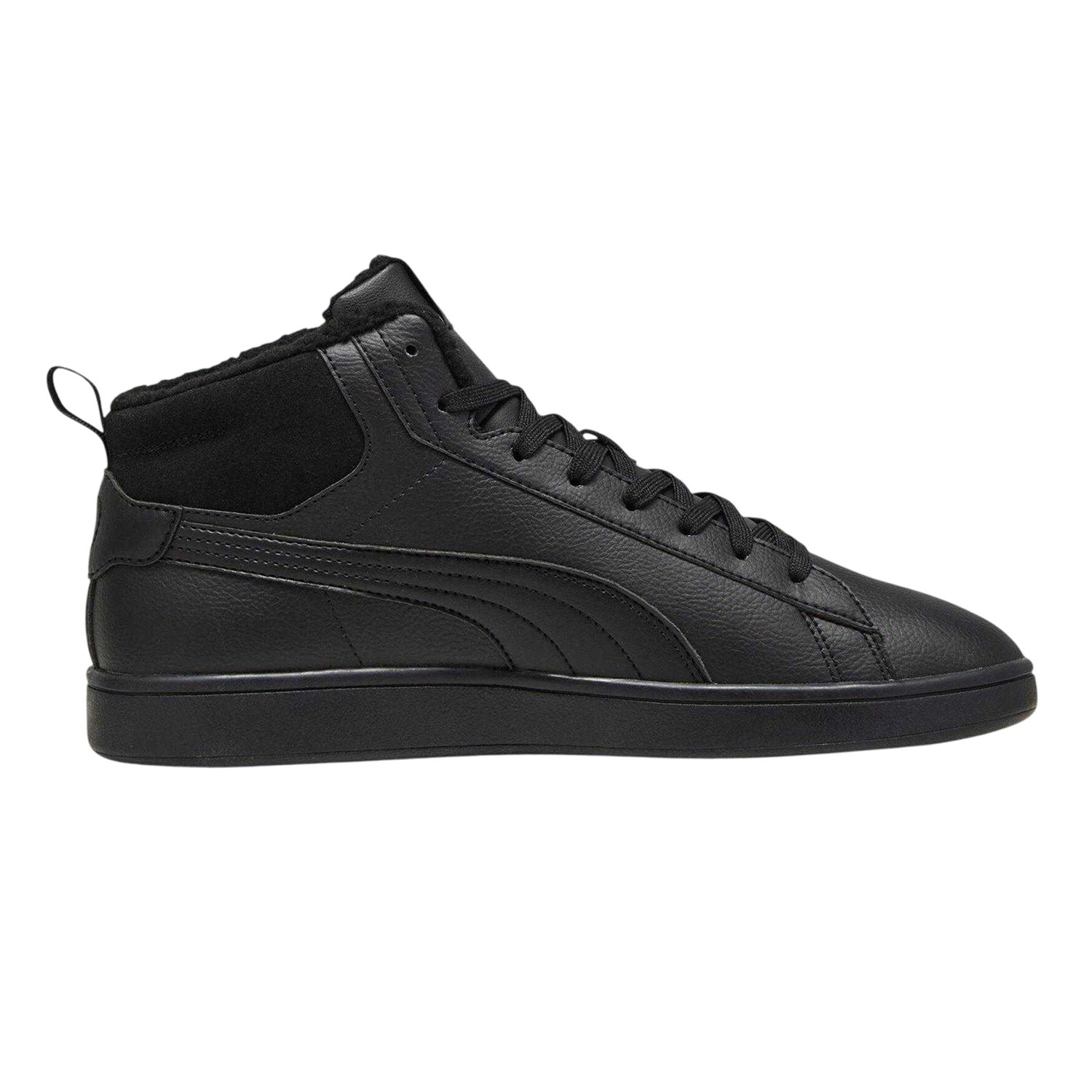 Black-Grey - Front - Puma Mens Smash 3.0 Suede Water Resistant Trainers
