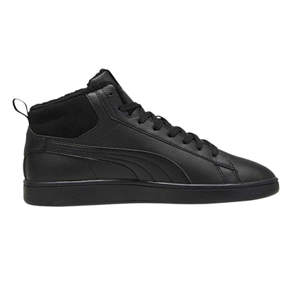 Black-Grey - Front - Puma Mens Smash 3.0 Suede Water Resistant Trainers