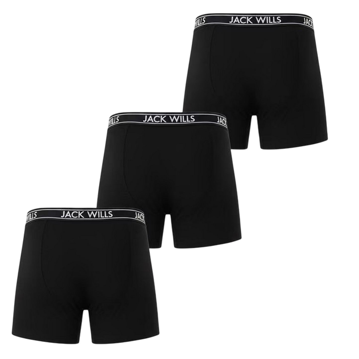 Black - Back - Jack Wills Mens Boxer Shorts (Pack of 3)