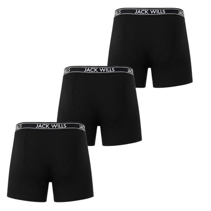 Black - Back - Jack Wills Mens Boxer Shorts (Pack of 3)