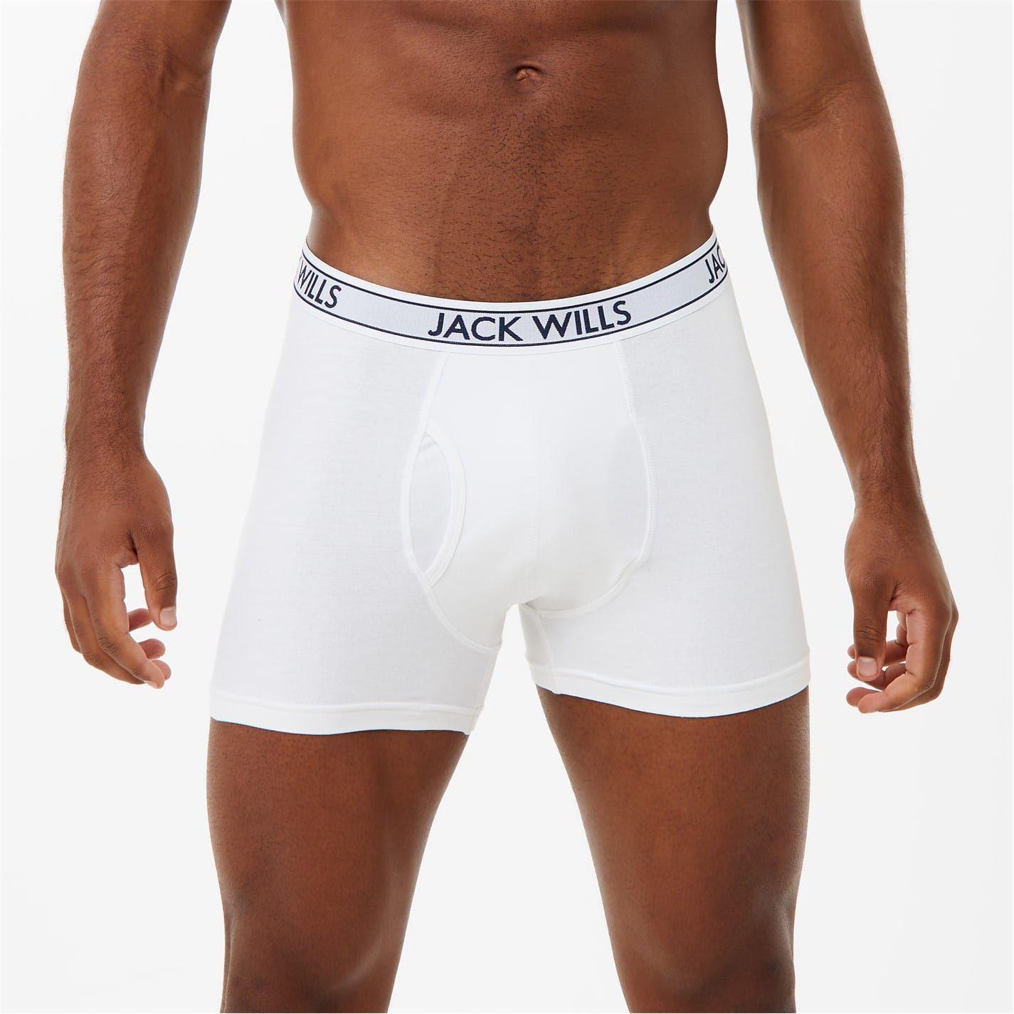 Pink-Navy-White - Side - Jack Wills Mens Boxer Shorts (Pack of 3)
