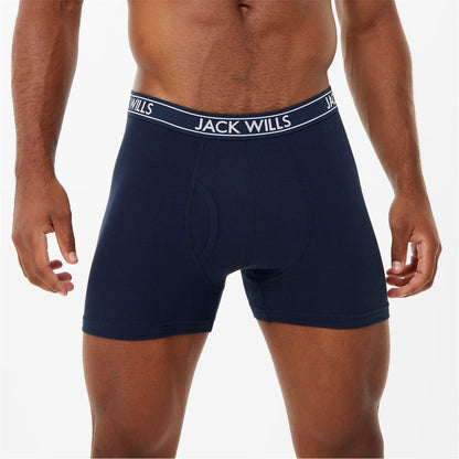 Pink-Navy-White - Lifestyle - Jack Wills Mens Boxer Shorts (Pack of 3)