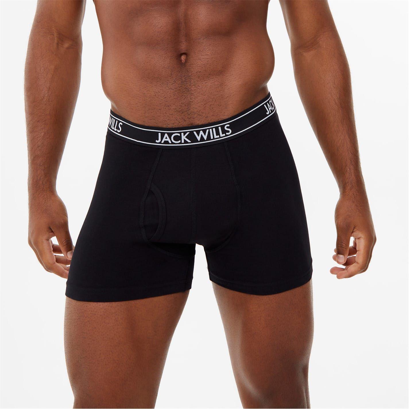 Grey-Black-Charcoal - Side - Jack Wills Mens Boxer Shorts (Pack of 3)