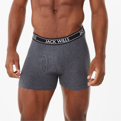 Grey-Black-Charcoal - Lifestyle - Jack Wills Mens Boxer Shorts (Pack of 3)