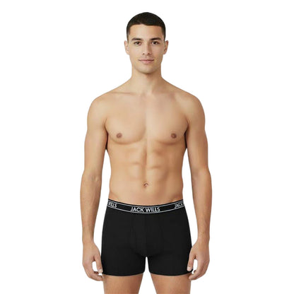 Black - Side - Jack Wills Mens Boxer Shorts (Pack of 3)