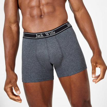 Grey-Black-Charcoal - Pack Shot - Jack Wills Mens Boxer Shorts (Pack of 3)