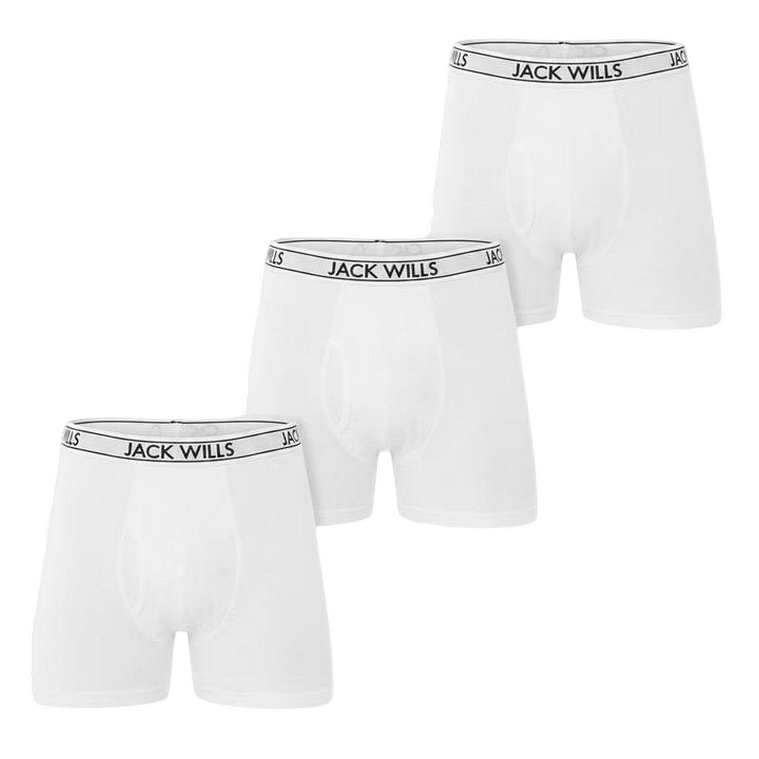 White - Front - Jack Wills Mens Boxer Shorts (Pack of 3)