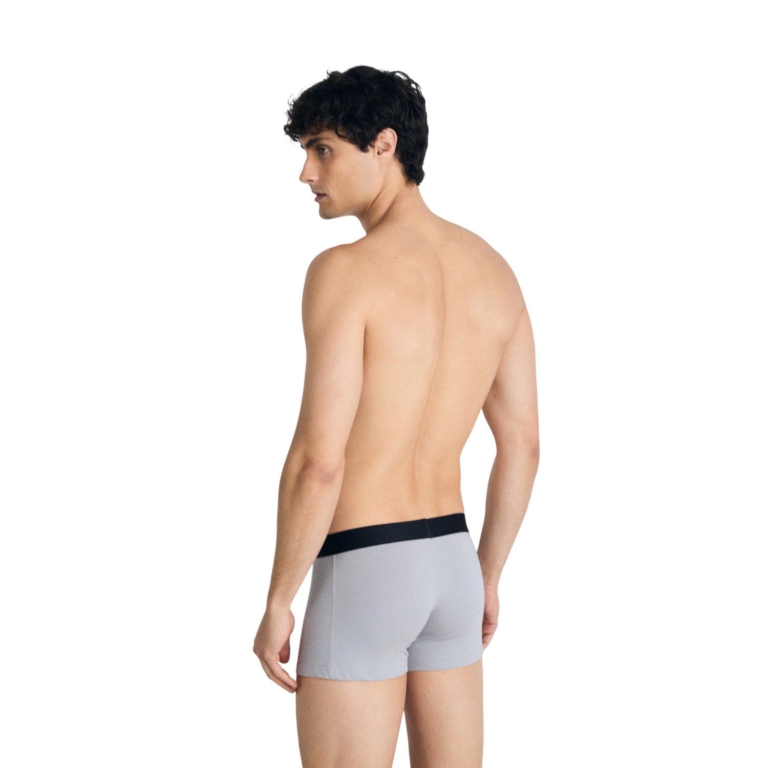 Olive Green-Grey-Navy - Back - Boss Mens Logo Boxer Briefs (Pack of 3)
