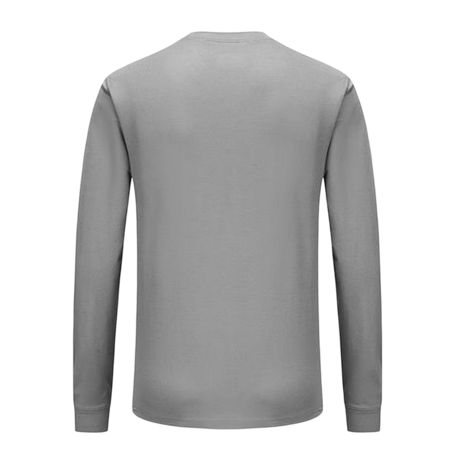 Grey - Back - Campri Mens Thermal Long-Sleeved Base Layer Top