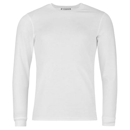 White - Front - Campri Mens Thermal Long-Sleeved Base Layer Top