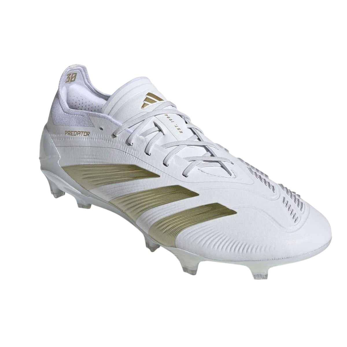 White-Gold - Pack Shot - Adidas Mens Predator Elite Firm Ground Football Boots