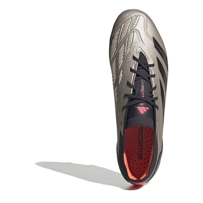 Silver-Black - Pack Shot - Adidas Mens Predator Elite Firm Ground Football Boots