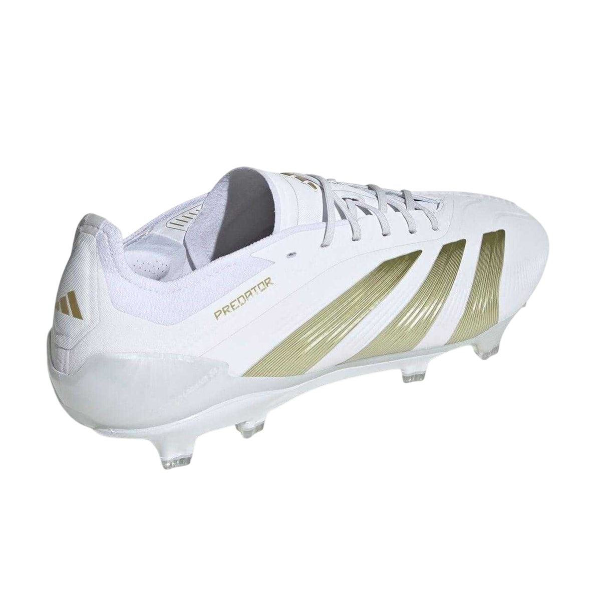 White-Gold - Back - Adidas Mens Predator Elite Firm Ground Football Boots