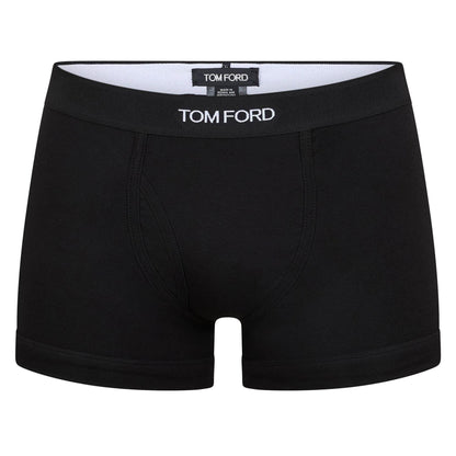Black-Military Green - Front - Tom Ford Mens Logo Boxer Shorts (Pack of 2)
