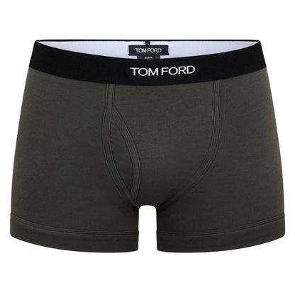 Black-Military Green - Lifestyle - Tom Ford Mens Logo Boxer Shorts (Pack of 2)