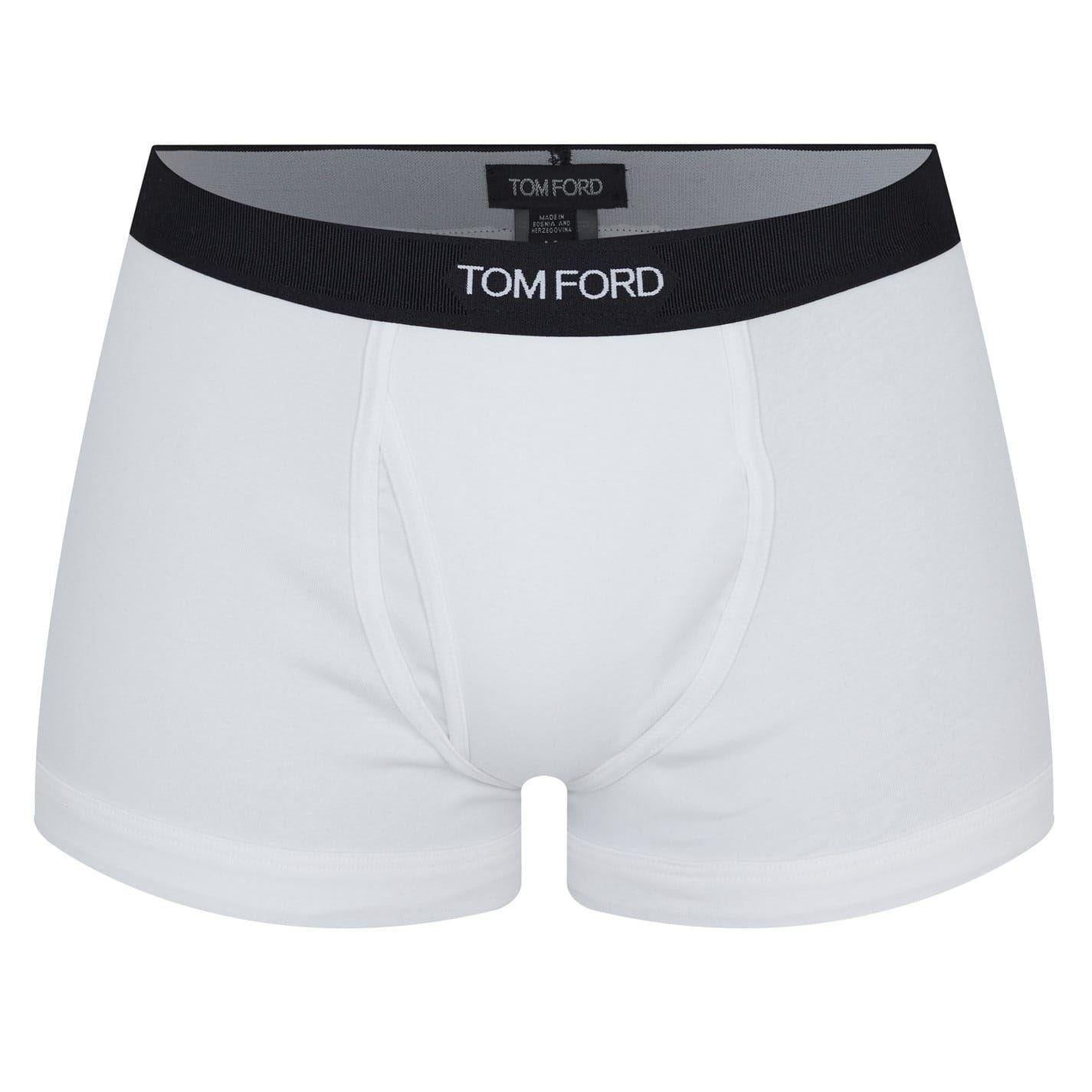 Black-White - Back - Tom Ford Mens Logo Boxer Shorts (Pack of 2)